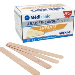 ABAISSE-LANGUE ENFANT SURFACE LISSE MEDICLINIC - boîte de 250
