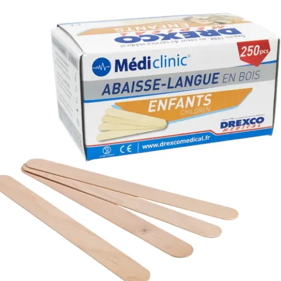 ABAISSE-LANGUE ENFANT SURFACE LISSE MEDICLINIC - boîte de 250