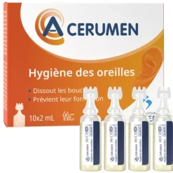 A-CÉRUMEN UNIDOSES SOLUTION AURICULAIRE LABORATOIRES GILBERT - boîte de 10 x 2 ml