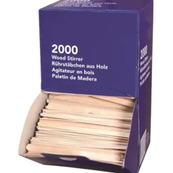 AGITATEURS EN BOIS BOITE DISTRIBUTRICE JETABLES - boîte de 2000