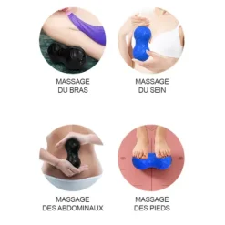 APPAREIL DE MASSAGE VIBRANT CLINTON FORME CACAHUÈTE HI5 - bleu