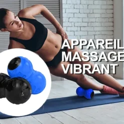 APPAREIL DE MASSAGE VIBRANT CLINTON FORME CACAHUÈTE HI5 - bleu