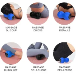 APPAREIL DE MASSAGE VIBRANT CLINTON FORME CACAHUÈTE HI5 - bleu