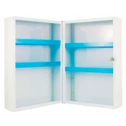 ARMOIRE À PHARMACIE 1 PORTE TÔLE AVEC SERRURE FARMOR - armoire vide