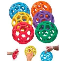 BALLE ALVÉOLÉE POUR RÉÉDUCATION RUBBER FLEX SOUPLE ET RÉSISTANTE - diamètre 12 cm