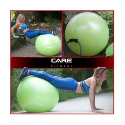 BALLON ABS ANTI ÉCLATEMENT AVEC POMPE STABILITÉ 75 CM CARE FITNESS - 75 cm