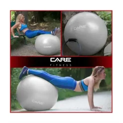 BALLON ABS ANTI ÉCLATEMENT AVEC POMPE 55 CM - ballon gris