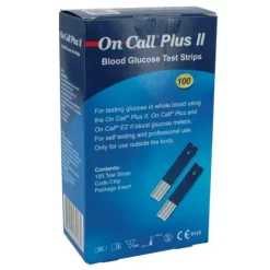 BANDELETTES DE GLYCEMIE ON CALL PLUS II COMPATIBLES GLUCOMETRES - boîte de 100
