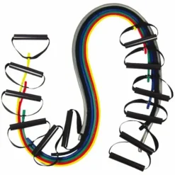 BANDE TUBE AVEC POIGNÉES THERABAND RÉSISTANCE PROGRESSIVE - longueur 120 cm