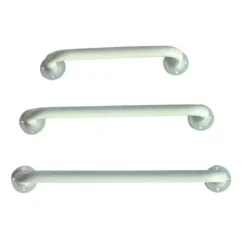 BARRE D'APPUI MÉTAL FIXATION MURALE BLANCHE - 30 à 45 cm