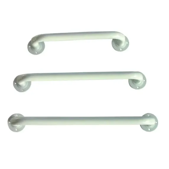 BARRE D'APPUI MÉTAL FIXATION MURALE BLANCHE - 30 à 45 cm