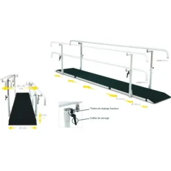 BARRES PARALLÈLES AVEC MAINS COURANTES PRO FERROX - longueur 300 ou 400 cm