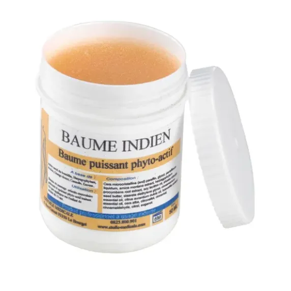 BAUME INDIEN POMMADE CHAUFFANTE AUX HUILES ESSENTIELLES - pot de 50 ml