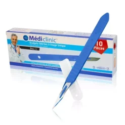 BISTOURIS JETABLES STÉRILES MANCHES ERGONOMIQUES MEDICLINIC - boîte de 10
