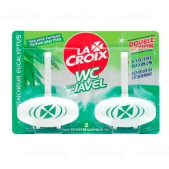 BLOCS WC JAVEL DOUBLE ACTION LA CROIX - lot de 2 blocs