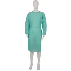 BLOUSE DE PROTECTION A USAGE UNIQUE NON TISSÉE MANCHES LONGUES - sachet de 10