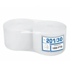 BOBINE D'ESSUYAGE BLANCHE 1000 FORMATS 2 PLIS - lot de 2 bobines