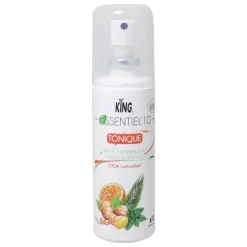 BRUME AUX HUILES ESSENTIELLES NATURELLE TONIQUE ECOCERT KING - spray de 75 ml