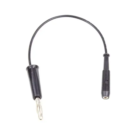 CÂBLE ÉLECTROTHÉRAPIE 15 CM PRISE FEMELLE 2 MM MÂLE 4 MM - câble 15 cm