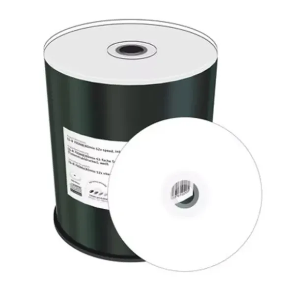 CD-R 700 MO 52X INKJET WHITE PRINTABLE - spindle de 100
