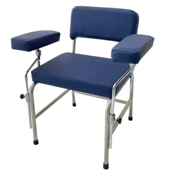 CHAISE DE PRELEVEMENT MEDICLINIC ACCOUDOIRS RÉGLABLES MEDICLINIC - coloris bleu