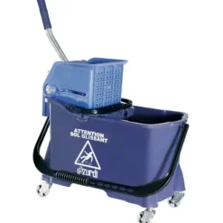 CHARIOT COMPACT AVEC PRESSE DOUBLE SEAU ROBUSTE - 18 + 12 l