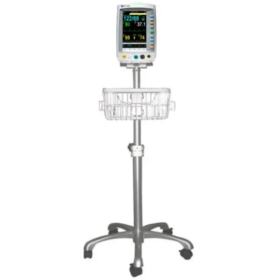 CHARIOT MONITEUR SIGNES VITAUX 4 PARAMÈTRES MOBILITÉ MÉDICALE - avec panier