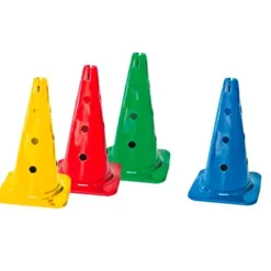CÔNE 8 TROUS PVC COMPATIBLE JALONS ET CERCEAUX - 30 cm