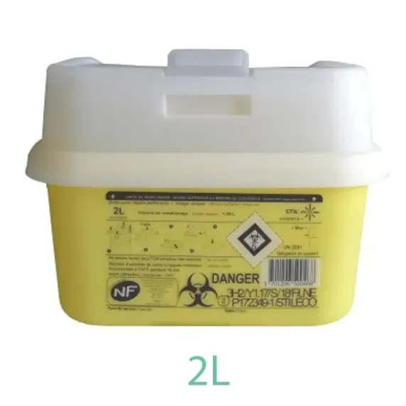 COLLECTEUR À AIGUILLES DASRI COMPACT SÉCURISÉ PAROLAI - 2 l