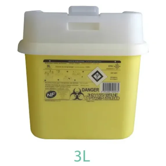 COLLECTEUR À AIGUILLES DASRI RIGIDE RÉSISTANT PAROLAI - 3 l
