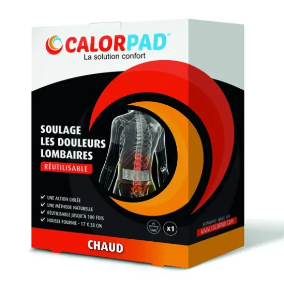 COMPRESSE LOMBAIRE AUTO-CHAUFFANTE RÉUTILISABLE AVEC HOUSSE - modèle lombaires