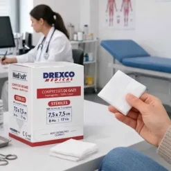 COMPRESSES DE GAZE STÉRILES MEDI’SOFT 17 FILS HYDROPHILES MEDICLINIC - Boîte de 100