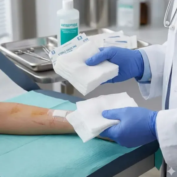 COMPRESSES DE GAZE STÉRILES MEDI’SOFT 17 FILS HYDROPHILES MEDICLINIC - Boîte de 100