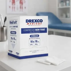 COMPRESSES NON-TISSÉES STÉRILES MEDI’SOFT 4 PLIS -(50 X 2) -Boîte de 100
