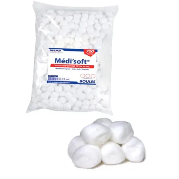 COTON BOULES MEDI'SOFT - Sachet de 700