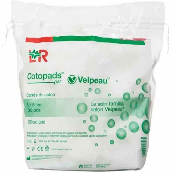 COTON CARRÉ COTOPADS ABSORBANT - sachet de 500