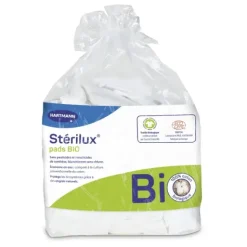 COTON RECTANGLE BIO STERILUX PADS DOUX ET ABSORBANT HARTMANN - sachet de 160