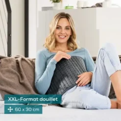 COUSSIN CHAUFFANT HK 123 XXL COSY GREY GREEN PLANET BEURER - format xxl