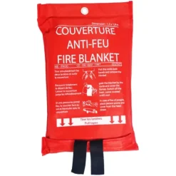 COUVERTURE ANTI-FEU BOÎTIER MURAL ROUGE FARMOR - 120 x 180 cm