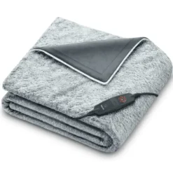 COUVERTURE CHAUFFANTE HD 75 NORDIC GREY GREEN PLANET BEURER - 180 x 130 cm