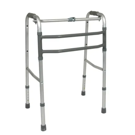 DÉAMBULATEUR ARTICULÉ ROMA PLIABLE ALUMINIUM COLSON - gris métallisé
