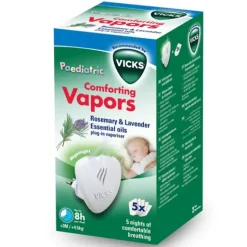DIFFUSEUR ÉLECTRIQUE ROMARIN LAVANDE PORTABLE VICKS - + 2 tablettes