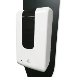 DISTRIBUTEUR GEL HYDROALCOOLIQUE SUR PIED DESIGN BLACK SANS CONTACT - noir