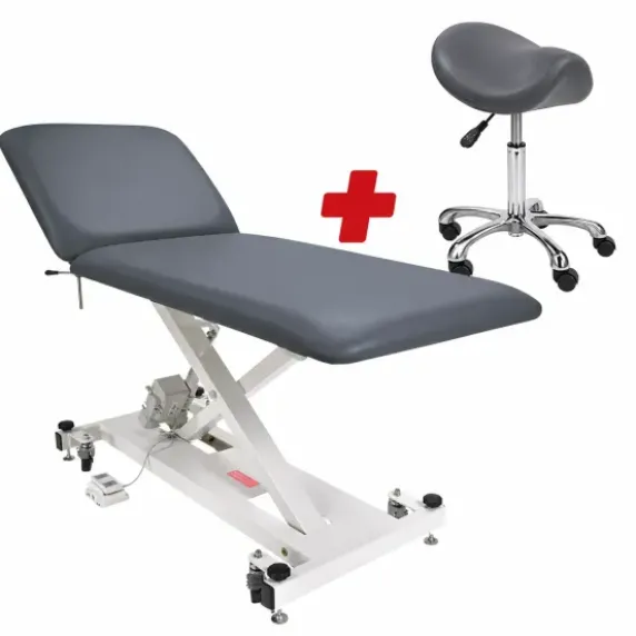DIVAN D'EXAMEN ÉLECTRIQUE LIFTBACK MEDICLINIC - avec tabouret pony offert