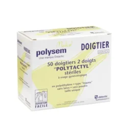 DOIGTIERS 2 DOIGTS POLYETHYLENE STÉRILES EMBALLAGE INDIVIDUEL - Boîte de 50