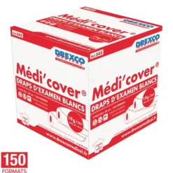DRAPS D'EXAMEN MÉDI'COVER OUATÉS 2 PLIS 50x35 - 150 formats -Colis de 12