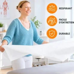 DRAPS D'EXAMEN NON TISSÉS FAÇON SERVIETTE GRANDE COUVERTURE - blanc 100 draps
