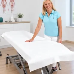 DRAPS D'EXAMEN NON TISSÉS FAÇON SERVIETTE GRANDE COUVERTURE - blanc 100 draps