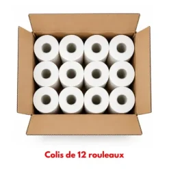 DRAPS D'EXAMEN OUATÉS GRANDE LARGEUR BLANC - 12 rouleaux de 150 formats