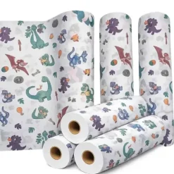 DRAPS D'EXAMEN OUATÉS MICRO-GAUFRÉS MOTIFS ENFANTS - 9 rouleaux de 132 formats